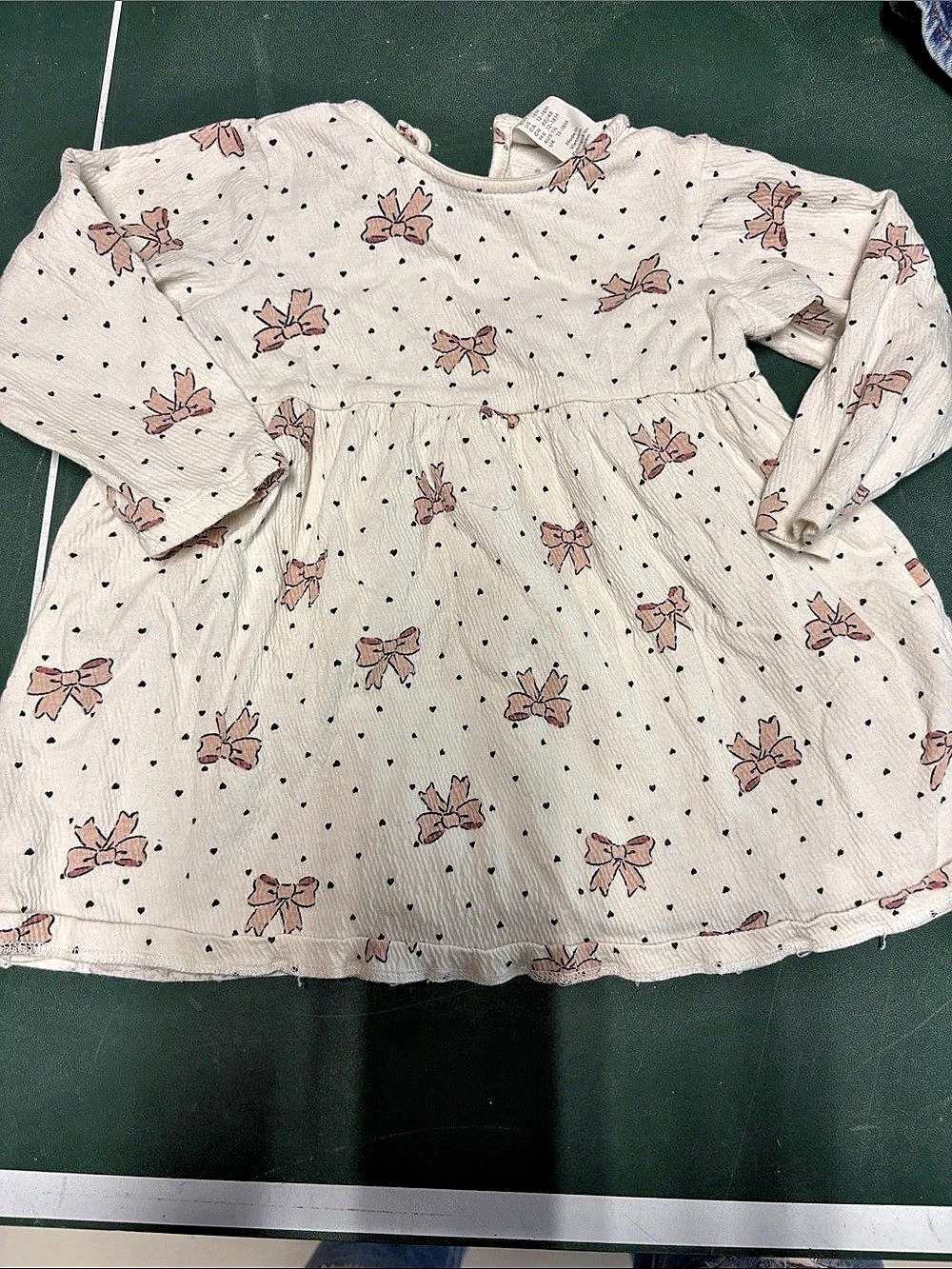 H&M Floral Casual Dress in Cream & Pink Size 18M